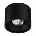 Czarna lampa sufitowa wodoszczelny płaski spot z okrągłą soczewką Loonari 403360 Idra LED 9W 4000K CRI90 IP54 48stopni 6,5x9cm
