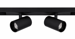 Czarny reflektor spot na szynoprzewody magnetyczne Microline Loonari 403568 S30 G2 LED 2x5W 2x326LM 3000K CRI90 24stopnie