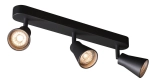 Czarna lampa sufitowa listwa na trzy reflektory SLV 1000892 Avo 3xGU10