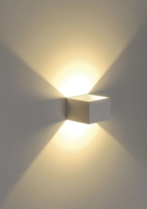 Biały kinkiet ledowy kostka dwustronnie świecący SLV 151321 Logs LED 6W 3000K 470LM CRI90