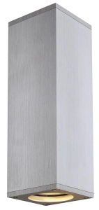 Wewnętrzny kinkiet sześcian z aluminium szczotkowanego Kinkiet SLV 1000329 Theo 2xGU10