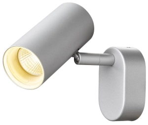 Srebrny regulowany ściemnialny kinkiet SLV 1002971 Noblo LED 8W 2700K 620LM CRI90 36stopni