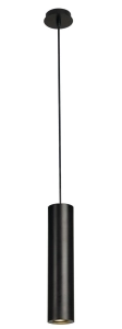 Czarna lampa wisząca walec 6,7x30cm SLV 151850 Enola GU10