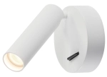 Biały ściemnialny kinkiet z włącznikiem SLV 152341 Karpo LED 5,7W 470LM 3000K CRI90 40stopni