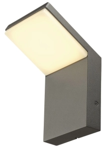 Antracytowa zewnętrzna lampa elewacyjna SLV 232905 Ordi LED 9W 740LM 3000K IP44