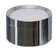 Chromowana płaska lampa sufitowa tuba 4,9x8,4cm wodoszczelna IP44 Azzardo AZ6866 Marton GX53
