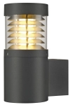 Zewnętrzna antracytowa lampa ścienna walec SLV 231585 F-Pol E27 IP54