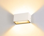 Zewnętrzna biała lampa ścienna sześcian z światłem góra - dół SLV 1005153 Sitra LED 14W 3000/4000K IP65