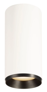 Biało czarna lampa sufitowa ściemniana fazowo tuba SLV 1004326 Numinos LED 20W 2400LM 3000K CRI90 24stopnie
