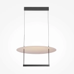 Czarna lampa wisząca listwa z okrągłym metalowym kloszem Maytoni MOD280PL-L30B3K1 Ambience LED 30W 3000K 60cm