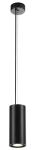 Czarna ściemniana fazowo lampa wisząca punktowa tuba SLV 133120 Supros LED 12W 3000K 60stopni