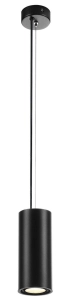 Czarna ściemniana fazowo lampa wisząca punktowa tuba SLV 133120 Supros LED 12W 3000K 60stopni