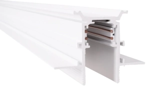 Biały podtynkowy szynoprzewód magnetyczny na GK 12,5 mm Magnetic Max Light MT0024 2m