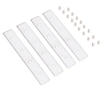 Biały metalowy łącznik do połączenia łącznika kątowego z szyną podtynkową magnetyczną Magnetic Max Light MA0029
