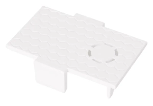 Biała zaślepka końcowa do podtynkowych szyn magnetycznych Magnetic Max Light MA0027