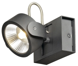 Czarny ściemnialny regulowany reflektor spot SLV 1000127 Kalu LED 17W 1000LM 3000K 60stopni