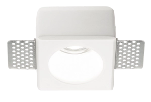 Biała kwadratowa lampa podtynkowa bez ramki Ideal Lux 230580 Samba Round GU10 7,8cm x 7,8cm x 5,5cm