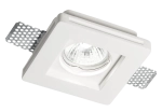 Biała kwadratowa lampa podtynkowa bez ramki Ideal Lux 150291 Samba Square GU10 10cm x 10cm x 6cm