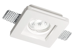 Biała kwadratowa lampa podtynkowa bez ramki Ideal Lux 150291 Samba Square GU10 10cm x 10cm x 6cm