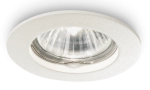 Biała okrągła lampa wpuszczana w sufit Ideal Lux 083117 Jazz GU10 7,3cm