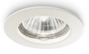 Biała okrągła lampa wpuszczana w sufit Ideal Lux 083117 Jazz GU10 7,3cm