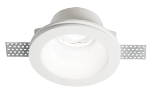 Biała okrągła lampa podtynkowa bez ramki Ideal Lux 139012 Samba Round GU10 12cm x 9cm