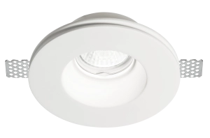 Biała okrągła lampa podtynkowa bez ramki Ideal Lux 150130 Samba Round GU10 13cm x 7,4cm