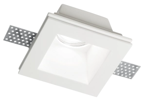 Biała kwadratowa lampa podtynkowa bez ramki Ideal Lux 139029 Samba Square GU10 11cm x 11cm x 7cm