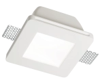 Biała kwadratowa lampa podtynkowa bez ramki Ideal Lux 150116 Samba Square GU10 12cm x 12cm x 7,7cm