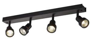 Czarna lampa sufitowa listwa z reflektorkami SLV 1002029 Puri 4xGU10 56cm