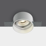 Biała regulowana okrągła lampa podtynkowa do szpachlowania One Light 11105TR/W Range GU10 FI7,5cm