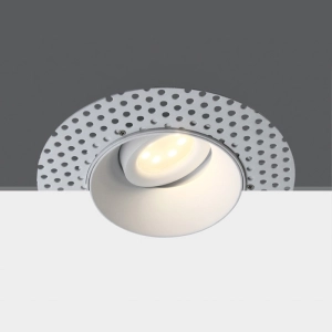 Biała regulowana okrągła lampa podtynkowa do szpachlowania One Light 11105UTR/W Trinity GU10 FI9cm