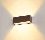 Rdzawy zewnętrzny prostokątny kinkiet z światłem w obie strony SLV 1005157 Sitra LED 24W 3000/4000K IP65