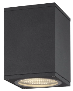 Antracytowa zewnętrzna lampa sufitowa kostka SLV 1003420 Enola LED 9W 3000/4000K CRI90 IP65