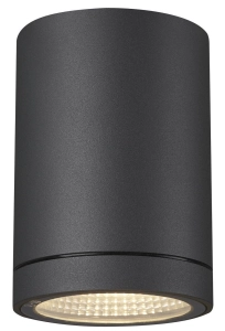 Antracytowa zewnętrzna lampa sufitowa walec SLV 1003426 Enola LED 9W 3000/4000K CRI90 IP65