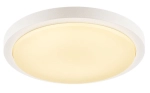 Biała okrągła zewnętrzna lampa sufitowa z czujnikiem SLV 229971 Ainos LED 22W 3000K IP44 30cm