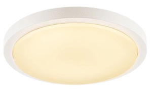 Biała okrągła zewnętrzna lampa sufitowa z czujnikiem SLV 229971 Ainos LED 22W 3000K IP44 30cm