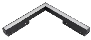 Czarny reflektor narożny poziomy na szynę magnetyczną Multiline Loonari 893456ZIG Stripe C 24W 2700-6000K