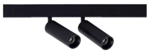Czarny podwójny reflektor na szyny magnetyczne magnetyczne Smartline Loonari 408563 Mini Spot LED 2x8W 2x552LM 2700-4000K CRI90 60stopni Zigbee
