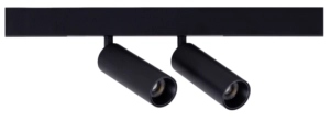 Czarny podwójny reflektor na szyny magnetyczne magnetyczne Smartline Loonari 408587 Mini Spot LED 2x8W 2x552LM 3000K CRI90 60stopni Dali