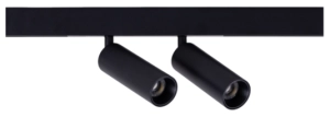 Czarny podwójny reflektor na szyny magnetyczne magnetyczne Smartline Loonari 416117 Mini Spot LED 2x8W 2x552LM 3000K CRI90 60stopni Typ B