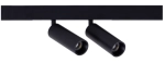 Czarny podwójny reflektor na szyny magnetyczne magnetyczne Smartline Loonari 408532 Mini Spot LED 2x8W 2x552LM 4000K CRI90 60stopni Typ A