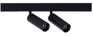 Czarny podwójny reflektor na szyny magnetyczne magnetyczne Smartline Loonari 408532 Mini Spot LED 2x8W 2x552LM 4000K CRI90 60stopni Typ A