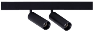 Czarny podwójny reflektor na szyny magnetyczne magnetyczne Smartline Loonari 408525 Mini Spot LED 2x8W 2x552LM 3000K CRI90 60stopni Typ A