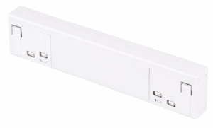Biały łącznik prosty elektroniczny 12cm do szyn magnetycznych Smartline Loonari 409249