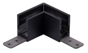 Czarny metalowy łącznik kątowy do natynkowych szyn magnetycznych Smartline Loonari 409065 Typ B