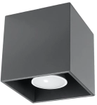 Antracytowa lampa sufitowa punktowa sześcian Sollux Lighting SL.0567 Quad GU10 10x10x10cm
