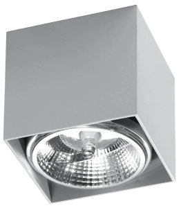 Szara lampa sufitowa sześcian punktowa Sollux Lighting SL.0699 Blake ES111