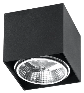 Czarna lampa sufitowa sześcian punktowa Sollux Lighting SL.0700 Blake ES111
