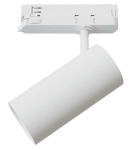 Biały reflektor z tuleją 6x13cm na szyny 3-fazowe CTLS Nowodvorski 12305 Spot LED 15W 1500LM 3000K 24/36/60stopni
